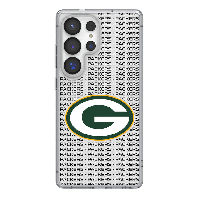 Green Bay Packers Clear Phone Case Text for Samsung Galaxy