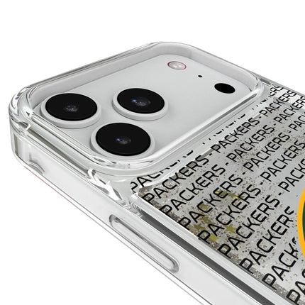 Green Bay Packers Text Backdrop Glitter Phone Case for Apple iPhone