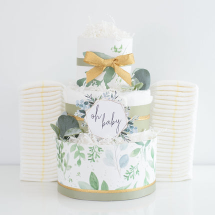 Greenery Diaper Cake