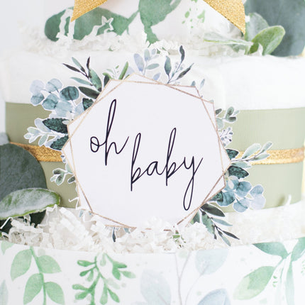 Greenery Diaper Cake