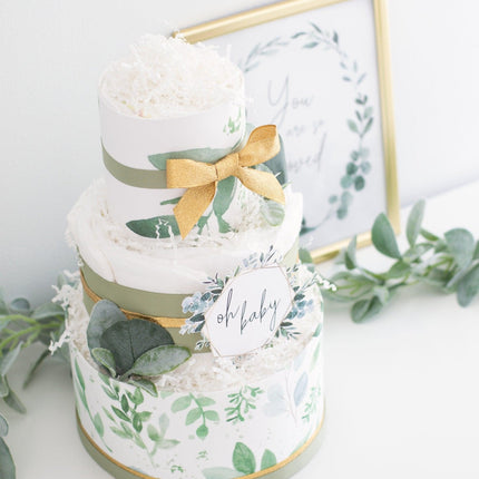 Greenery Diaper Cake