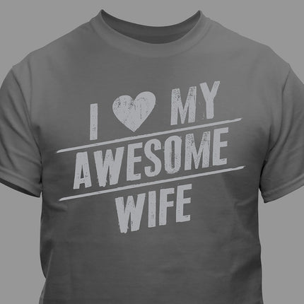 Personalized I Love My Awesome T-Shirt