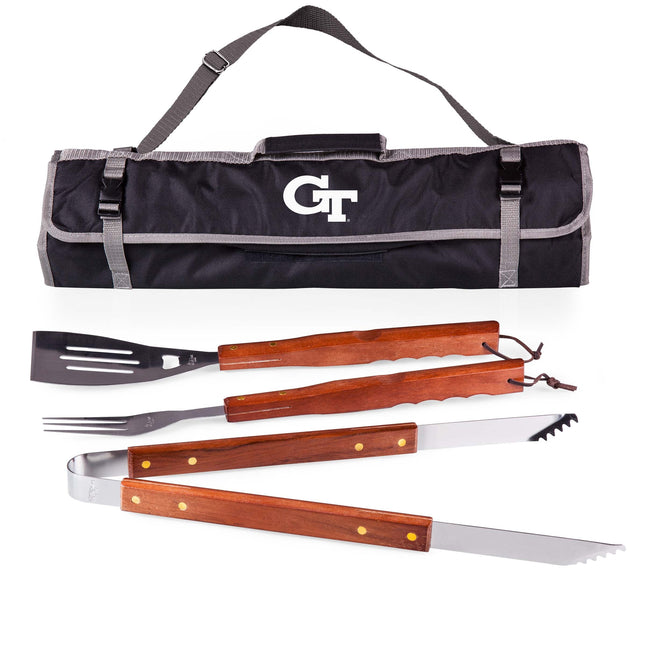 Georgia Tech Yellow Jackets - 3-Piece BBQ Tote & Grill Set