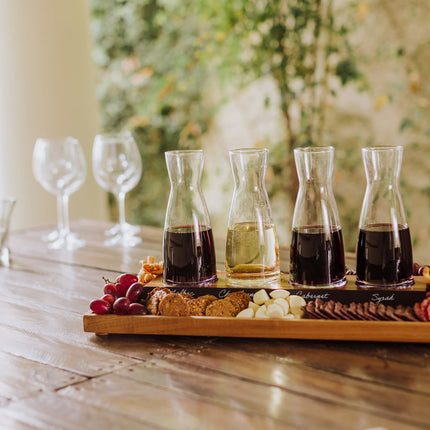 Cava Wine Tasting Kit with 4 Glass Carafes
