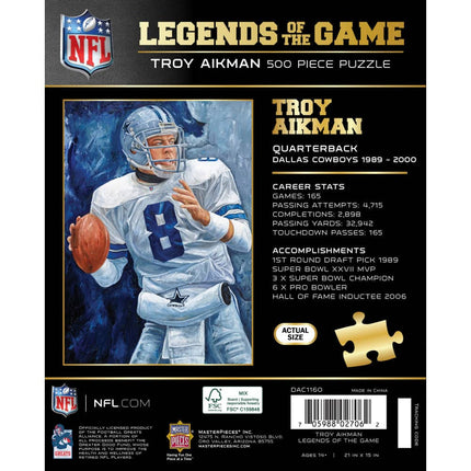 Legends of the Game - Troy Aikman 500 Piece Jigsaw Puzzle