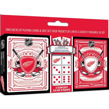 Detroit Red Wings - 2-Pack Playing Cards & Dice Set
