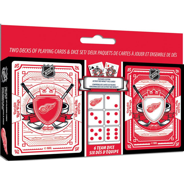Detroit Red Wings - 2-Pack Playing Cards & Dice Set