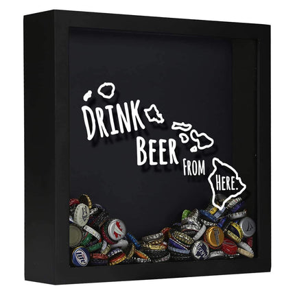 Hawaii Drink Beer From Here Beer Cap Shadow Box