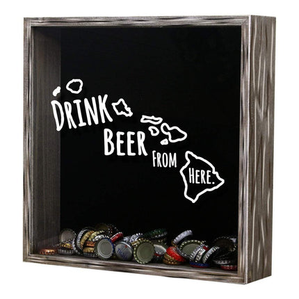 Hawaii Drink Beer From Here Beer Cap Shadow Box