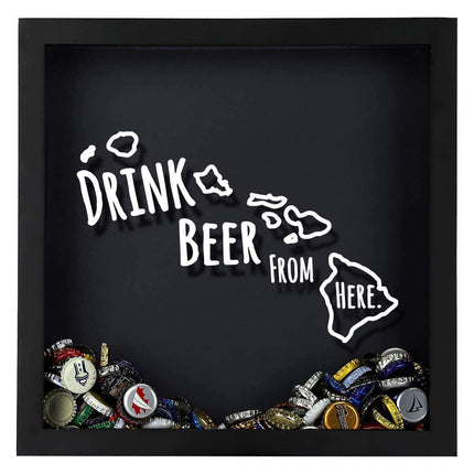 Hawaii Drink Beer From Here Beer Cap Shadow Box