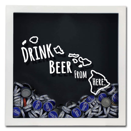 Hawaii Drink Beer From Here Beer Cap Shadow Box