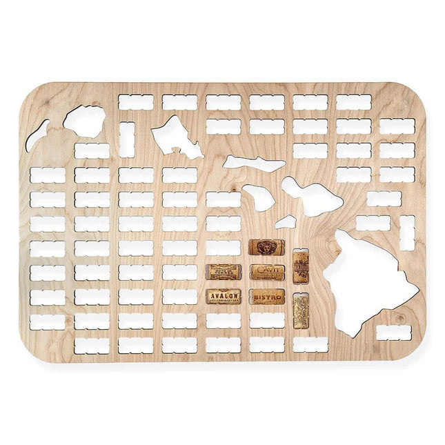 Hawaii Wine Cork Map