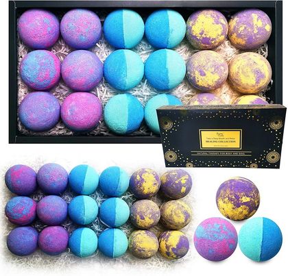 Heaven & Earth Essential Oil Bath Bomb Gift Set - 18 Pieces