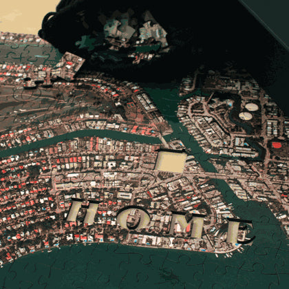 Heirloom Personalized Wooden Aerial Photo Puzzle