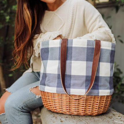 Coronado Canvas and Willow Basket Tote