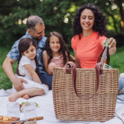 Terrabella Earth Friendly Handwoven Picnic Basket Set for 2