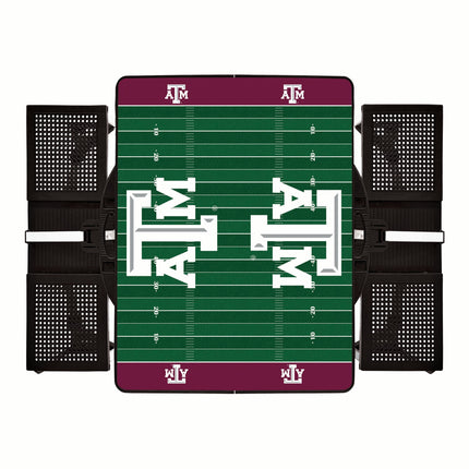 Texas A&M Aggies Football Field Picnic Table Folding Table with Seats