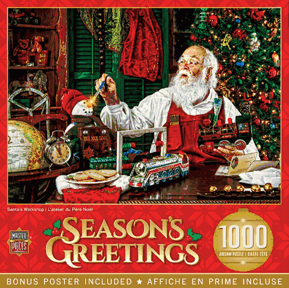 Holiday Santa's Workshop 1000 Piece Puzzle