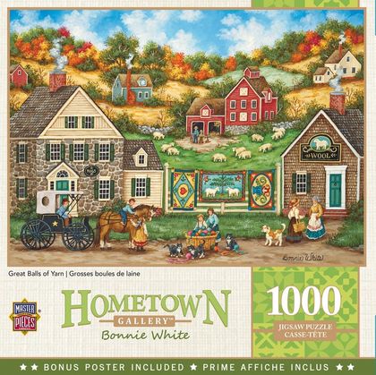 Hometown Gallery Great Balls of Yarn 1000 Piece Puzzle
