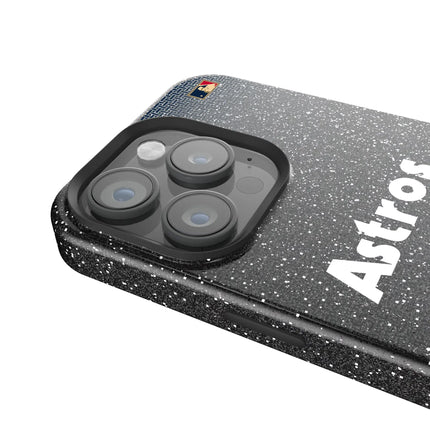 Houston Astros 1975-1981 - Cooperstown Collection Linen Black Bling Phone Case for Apple iPhone