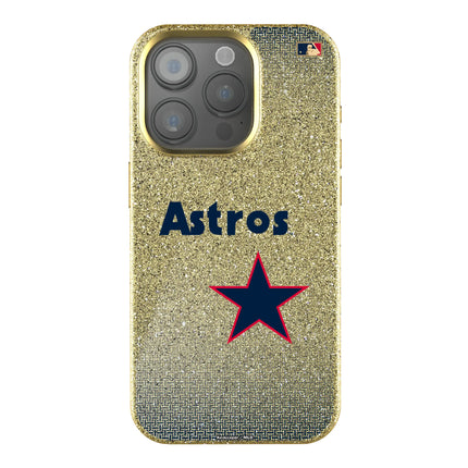 Houston Astros 1975-1981 - Cooperstown Collection Linen Bling Phone Case for Apple iPhone