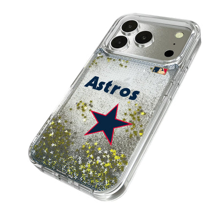 Houston Astros 1975-1981 - Cooperstown Collection Linen Glitter Phone Case for Apple iPhone