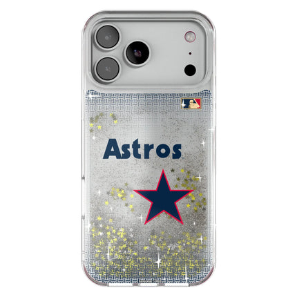 Houston Astros 1975-1981 - Cooperstown Collection Linen Glitter Phone Case for Apple iPhone