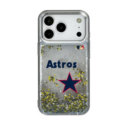 Houston Astros 1975-1981 - Cooperstown Collection Linen Glitter Phone Case for Apple iPhone