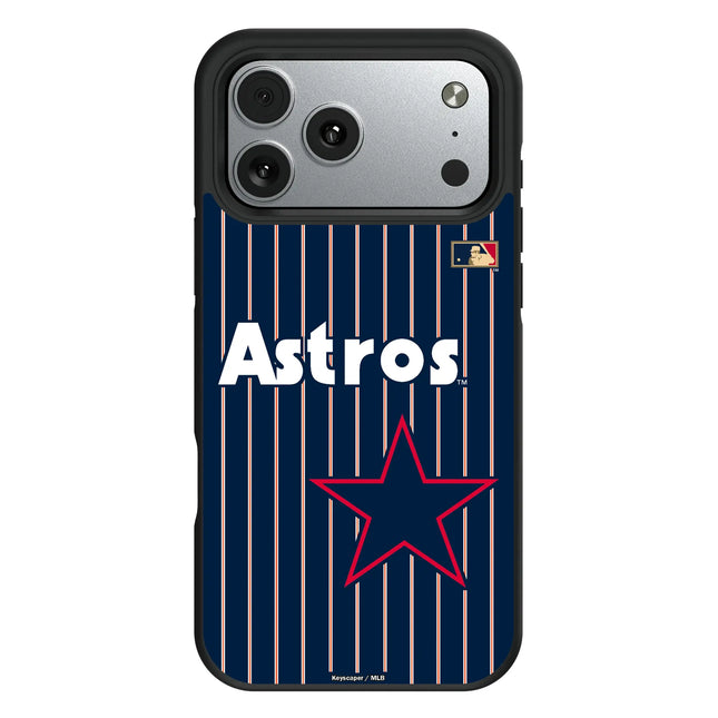 Houston Astros 1975-1981 - Cooperstown Collection Pinstripe Bump Phone Case for Apple iPhone