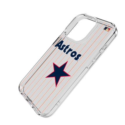Houston Astros 1975-1981 - Cooperstown Collection Pinstripe Clear Phone Case for Apple iPhone