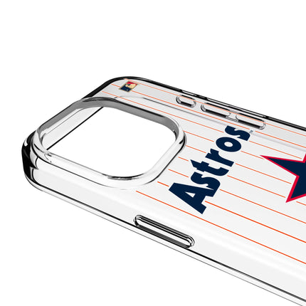 Houston Astros 1975-1981 - Cooperstown Collection Pinstripe Clear Phone Case for Apple iPhone