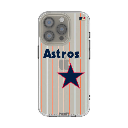 Houston Astros 1975-1981 - Cooperstown Collection Pinstripe Clear Phone Case for Apple iPhone