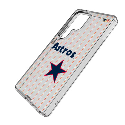 Houston Astros 1975-1981 - Cooperstown Collection Pinstripe Clear Phone Case for Samsung Galaxy