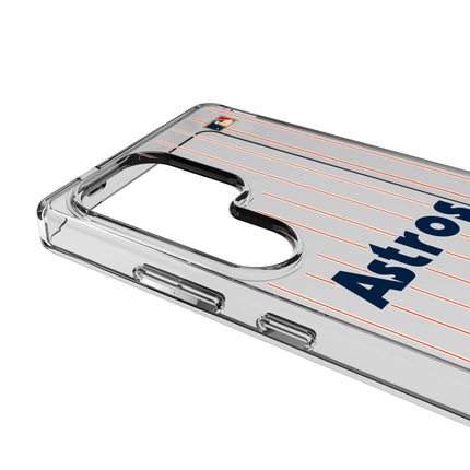 Houston Astros 1975-1981 - Cooperstown Collection Pinstripe Clear Phone Case for Samsung Galaxy
