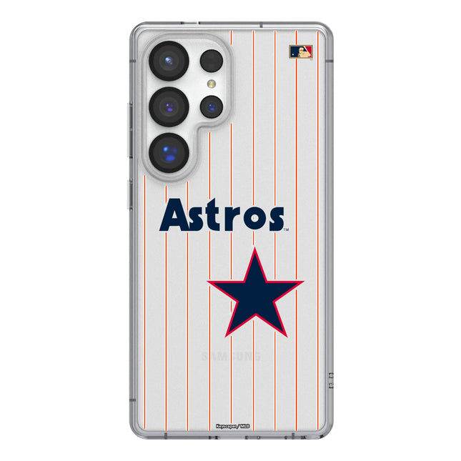 Houston Astros 1975-1981 - Cooperstown Collection Pinstripe Clear Phone Case for Samsung Galaxy