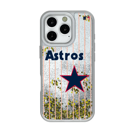 Houston Astros 1975-1981 - Cooperstown Collection Pinstripe Glitter Phone Case for Apple iPhone