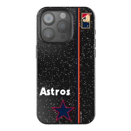 Houston Astros 1975-1981 - Cooperstown Collection Sidebar Black Bling Phone Case for Apple iPhone