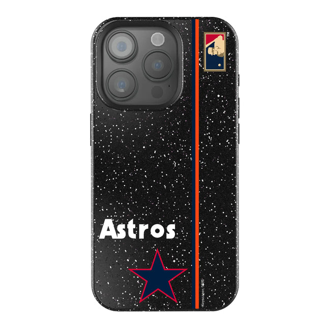 Houston Astros 1975-1981 - Cooperstown Collection Sidebar Black Bling Phone Case for Apple iPhone
