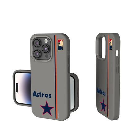 Houston Astros 1975-1981 - Cooperstown Collection Sidebar Soft Touch Phone Case for Apple iPhone