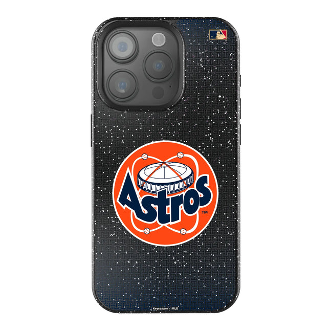 Houston Astros 1977-1993 - Cooperstown Collection Linen Black Bling Phone Case for Apple iPhone