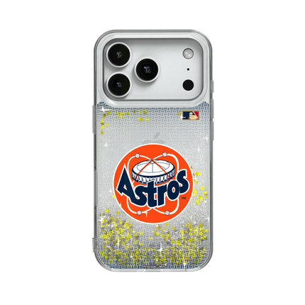 Houston Astros 1977-1993 - Cooperstown Collection Linen Glitter Phone Case for Apple iPhone