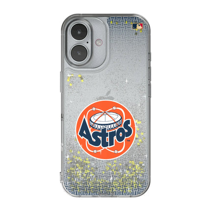 Houston Astros 1977-1993 - Cooperstown Collection Linen Glitter Phone Case for Apple iPhone