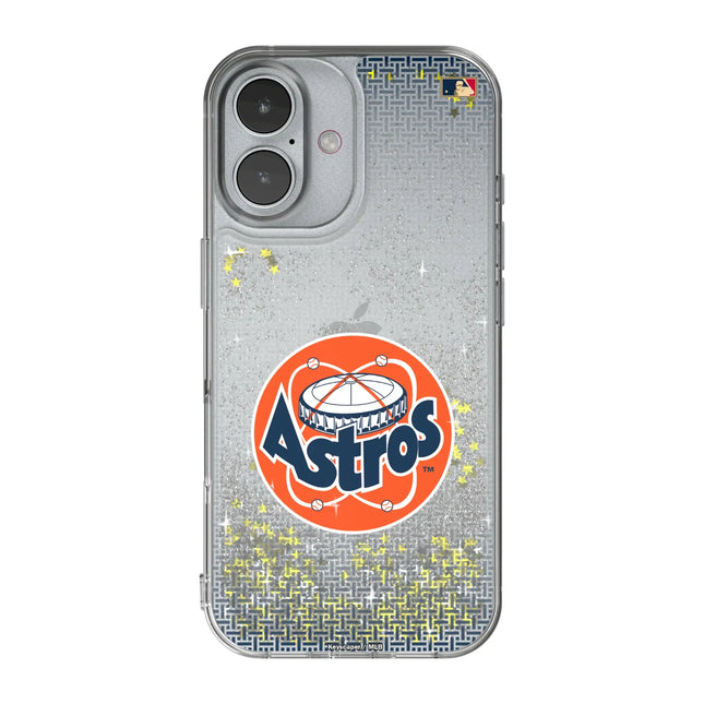Houston Astros 1977-1993 - Cooperstown Collection Linen Glitter Phone Case for Apple iPhone