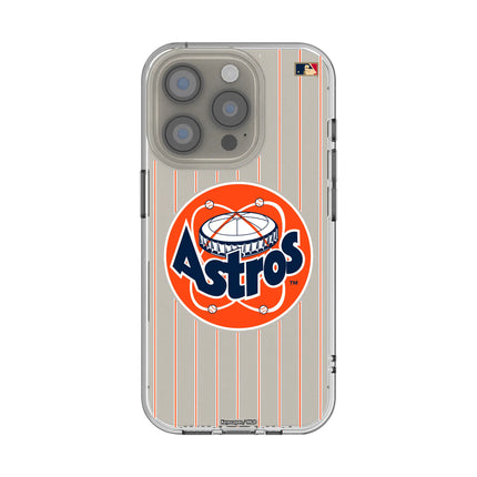 Houston Astros 1977-1993 - Cooperstown Collection Pinstripe Clear Phone Case for Apple iPhone