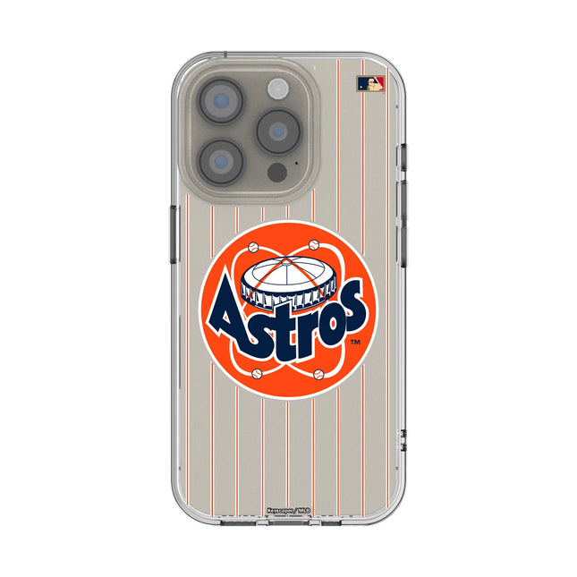Houston Astros 1977-1993 - Cooperstown Collection Pinstripe Clear Phone Case for Apple iPhone