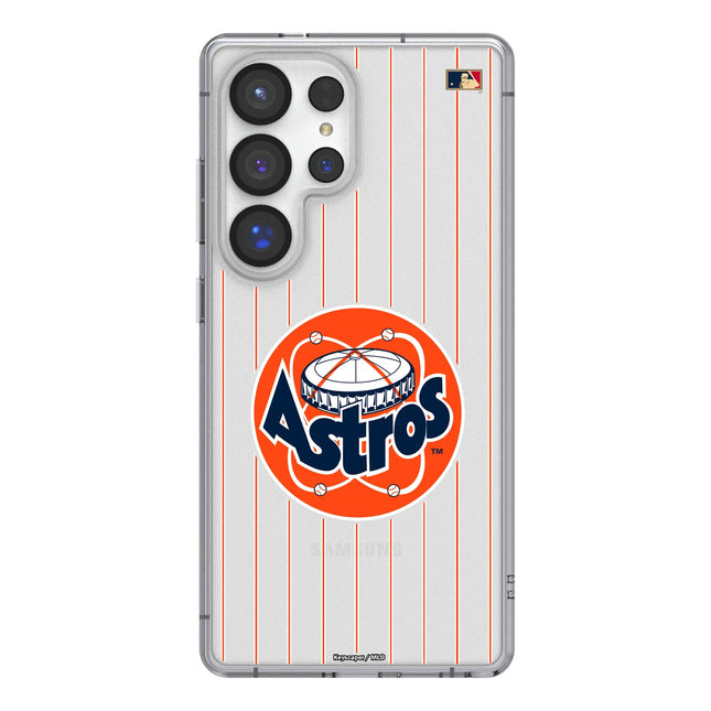 Houston Astros 1977-1993 - Cooperstown Collection Pinstripe Clear Phone Case for Samsung Galaxy