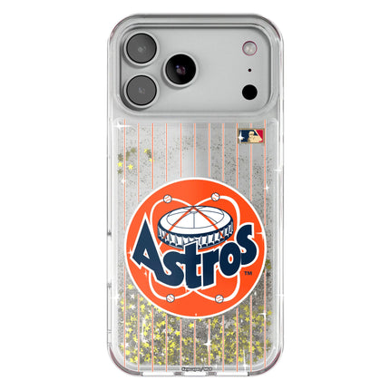 Houston Astros 1977-1993 - Cooperstown Collection Pinstripe Glitter Phone Case for Apple iPhone