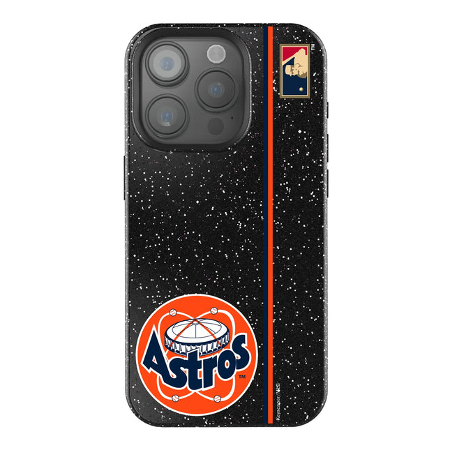 Houston Astros 1977-1993 - Cooperstown Collection Sidebar Black Bling Phone Case for Apple iPhone