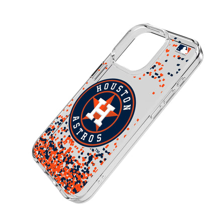 Houston Astros Confetti Clear Phone Case for Apple iPhone