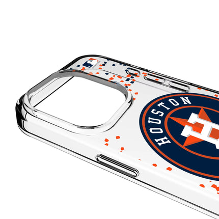 Houston Astros Confetti Clear Phone Case for Apple iPhone